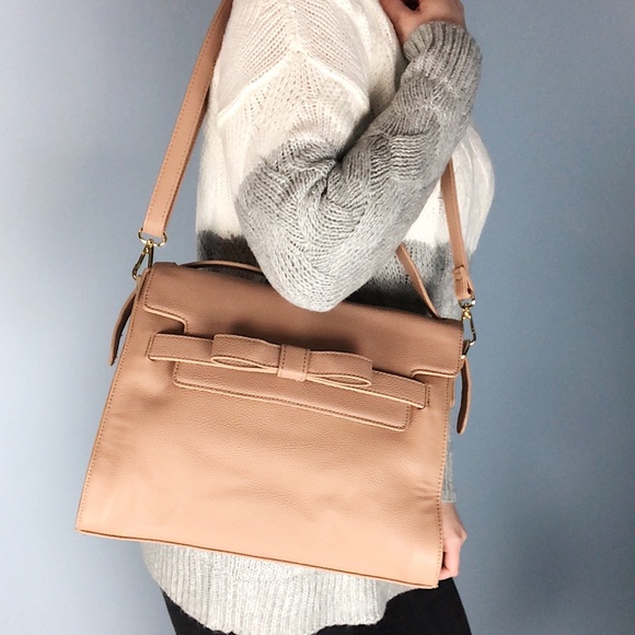 Ada Ribbon Satchel In Taupe - Picture 4 of 7